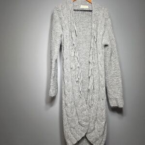 Ayni Grey Long Cardigan Alpca Small